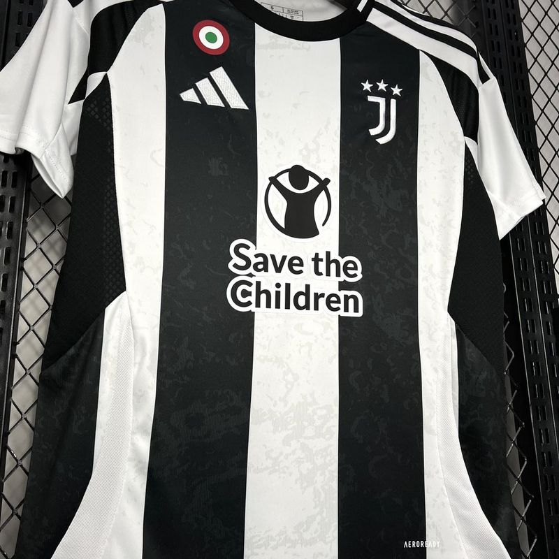 24-25 Juventus Home with Save the Children Sponsor Soccer Jersey - view 5