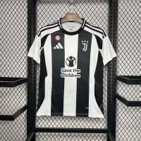 24-25 Juventus Home with Save the Children Sponsor Soccer Jersey - view 1
