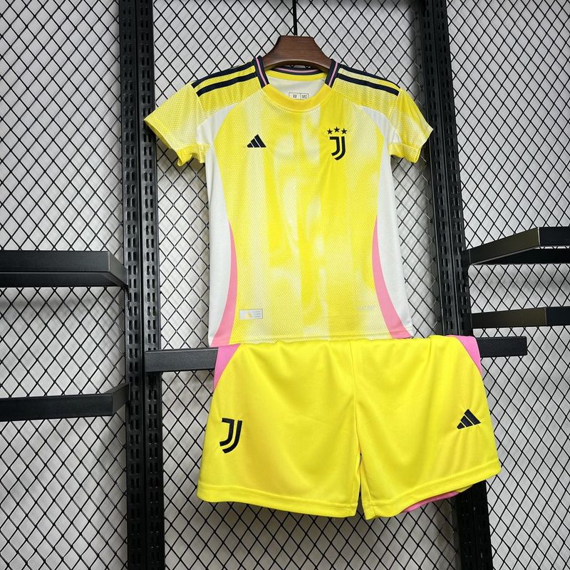 24-25 Juventus Away Soccer Kids Kit Jersey+Shorts - view 4