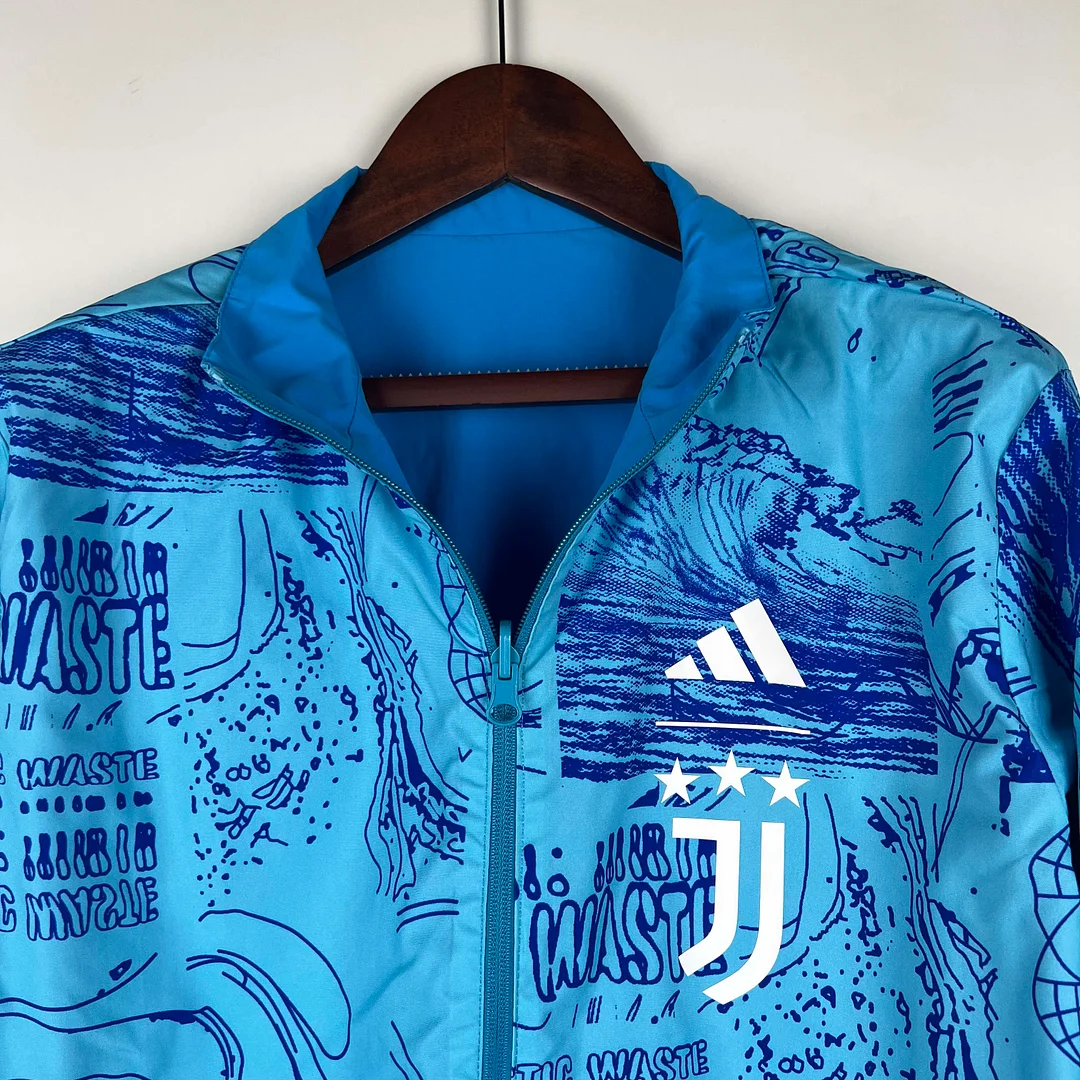 2023-2024 Juventus Reversible Windbreaker Blue Soccer Jersey 1:1 Thai Quality - view 14