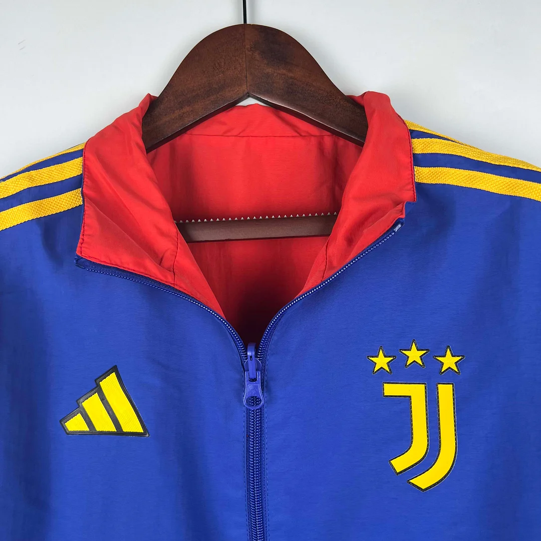 2023-2024 Juventus Reversible Windbreaker（Blue-red）Soccer Jersey 1:1 Thai Quality - view 12