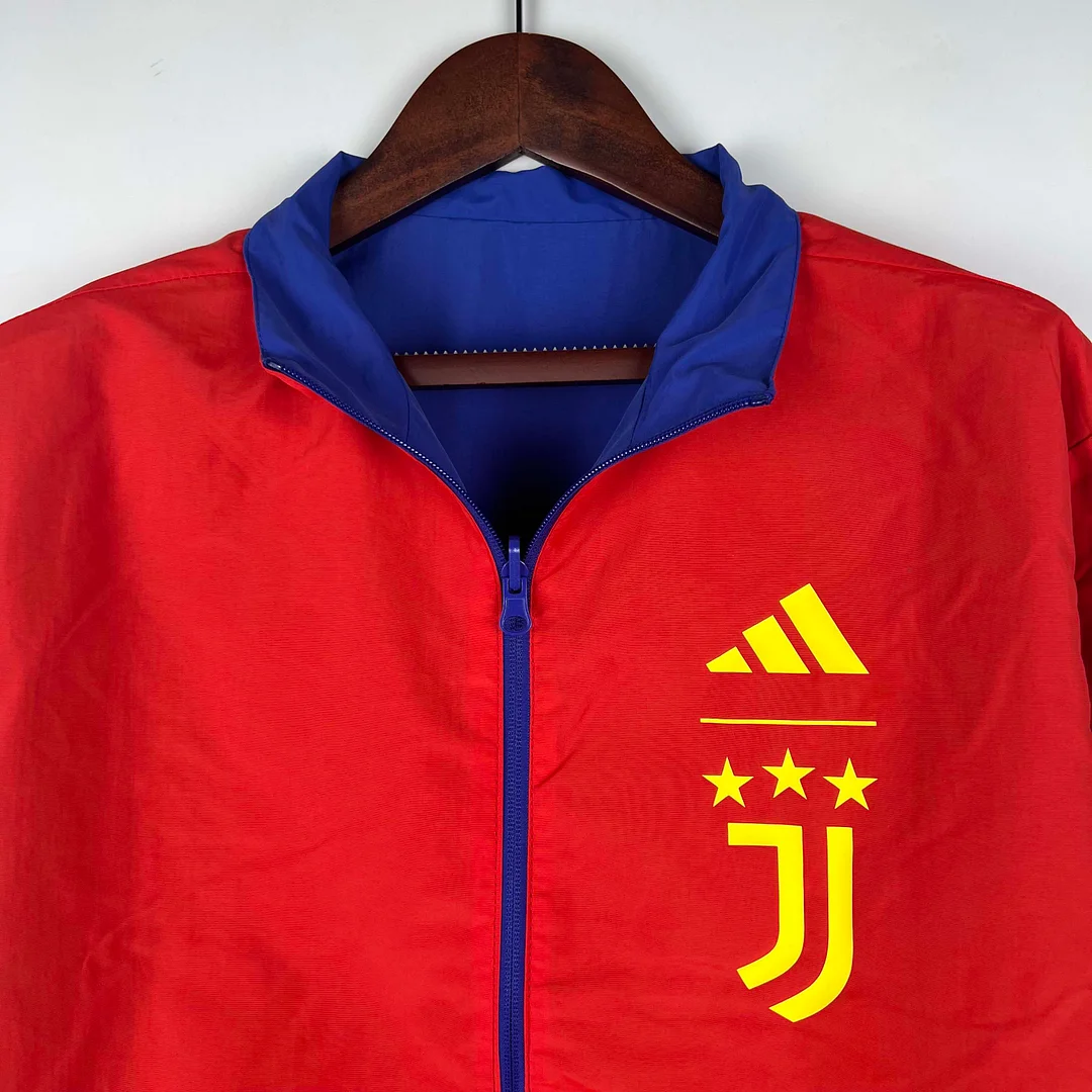 2023-2024 Juventus Reversible Windbreaker（Blue-red）Soccer Jersey 1:1 Thai Quality - view 9