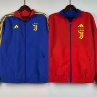 2023-2024 Juventus Reversible Windbreaker（Blue-red）Soccer Jersey 1:1 Thai Quality - view 1