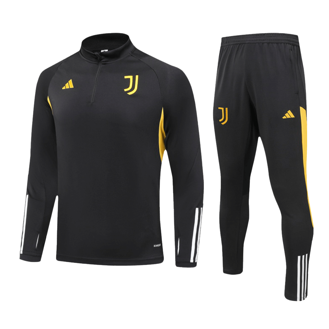 Juventus Zipper Sweatshirt Kit(Top+Pants) Black 2023/24