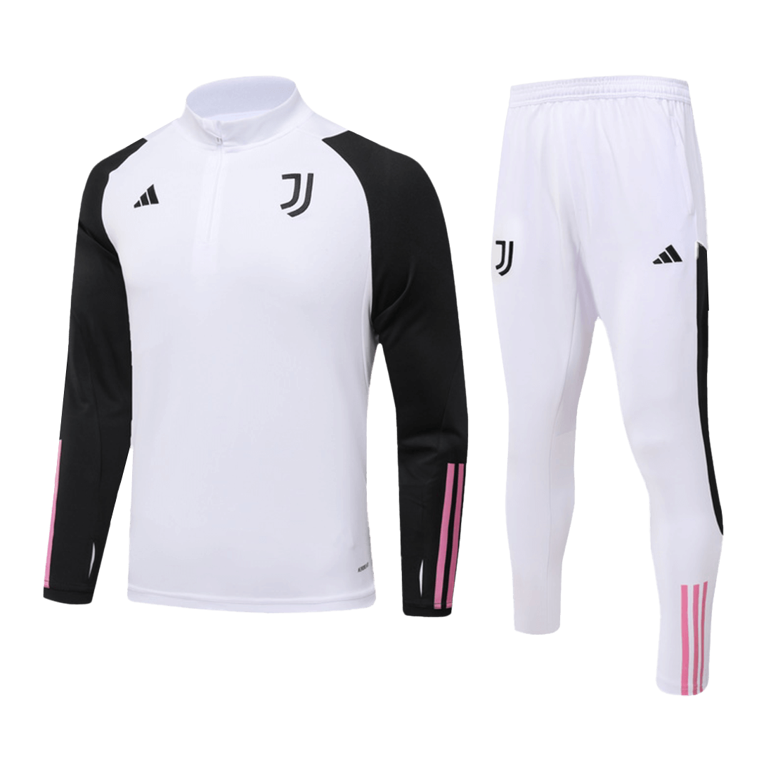 Juventus Zipper Sweatshirt Kit(Top+Pants) White 2023/24