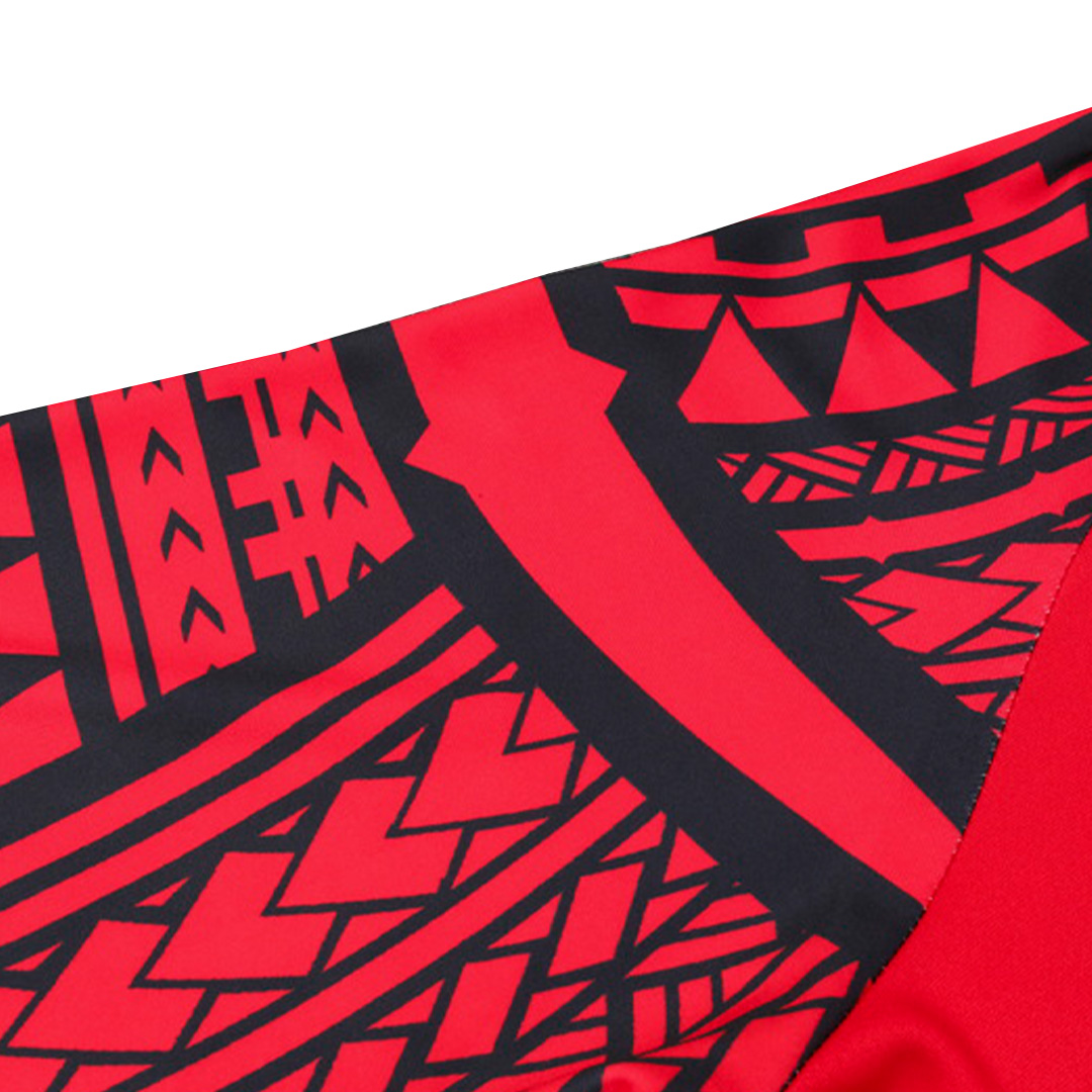 Kids Napoli Zipper Sweatshirt Kit(Top+Pants) Red 2023/24 - view 13