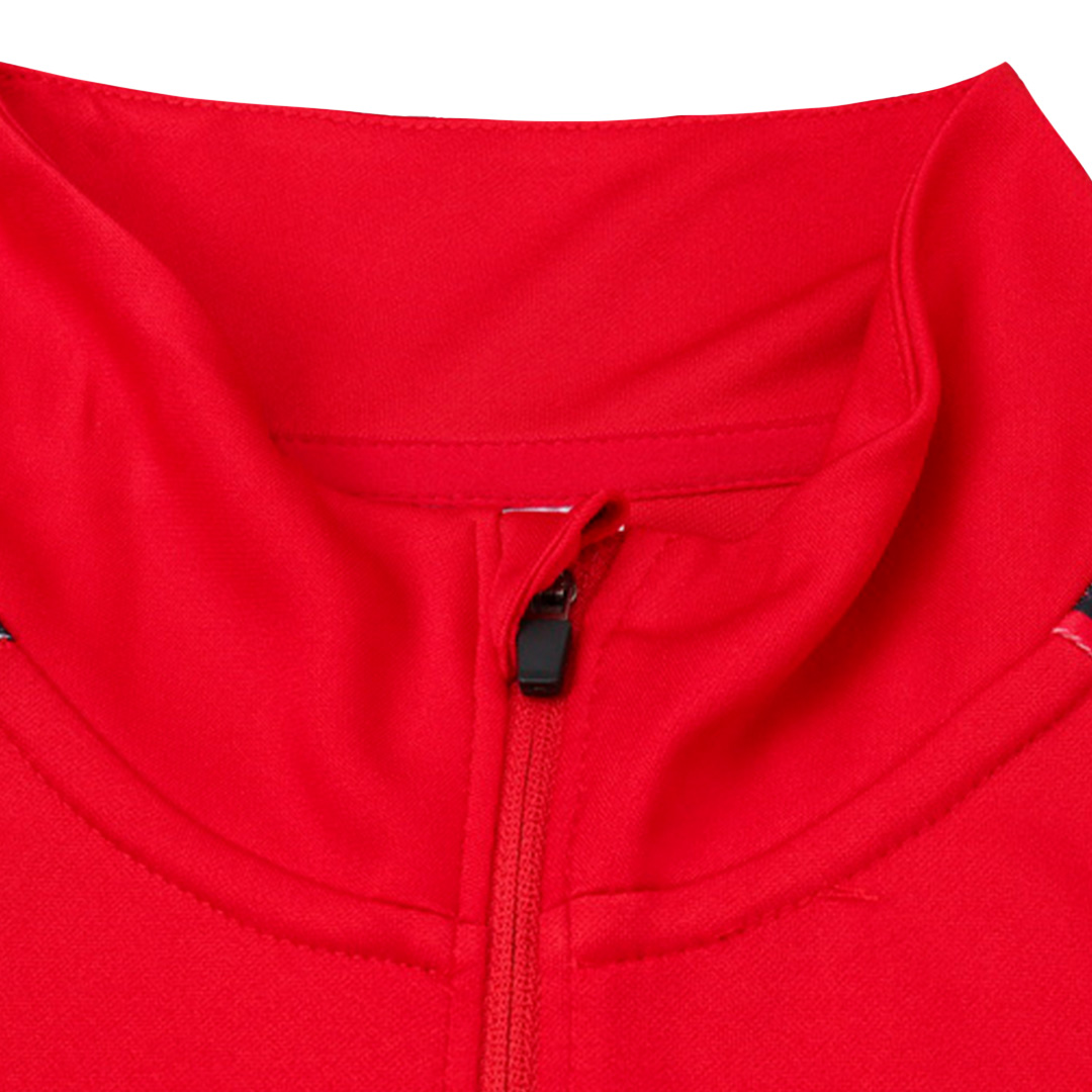 Kids Napoli Zipper Sweatshirt Kit(Top+Pants) Red 2023/24 - view 17