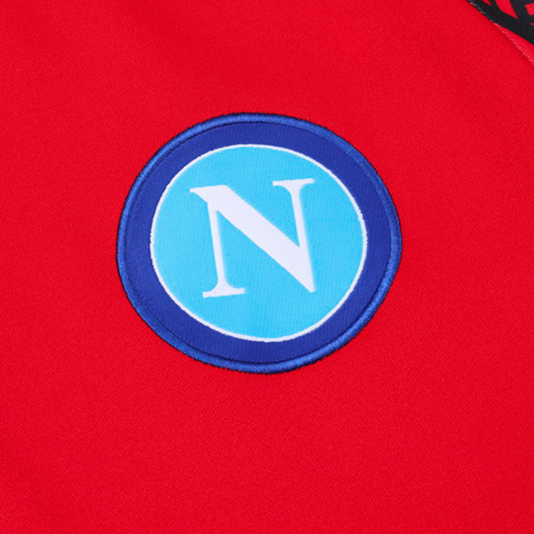 Kids Napoli Zipper Sweatshirt Kit(Top+Pants) Red 2023/24 - view 19