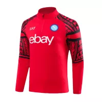 Kids Napoli Zipper Sweatshirt Kit(Top+Pants) Red 2023/24 - view 11