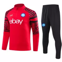 Napoli Zipper Sweatshirt Kit(Top+Pants) Red 2023/24 - view 1