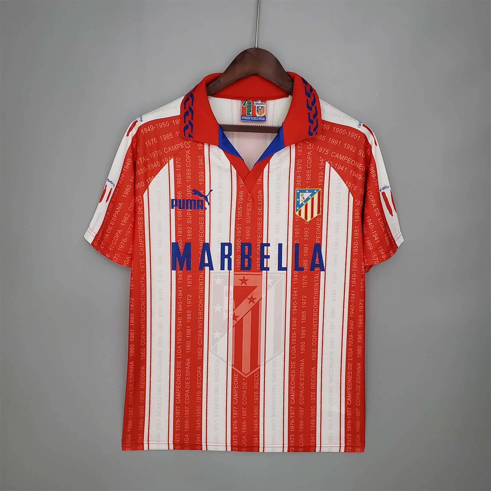 1995-96 Atletico Madrid Home Retro Jersey