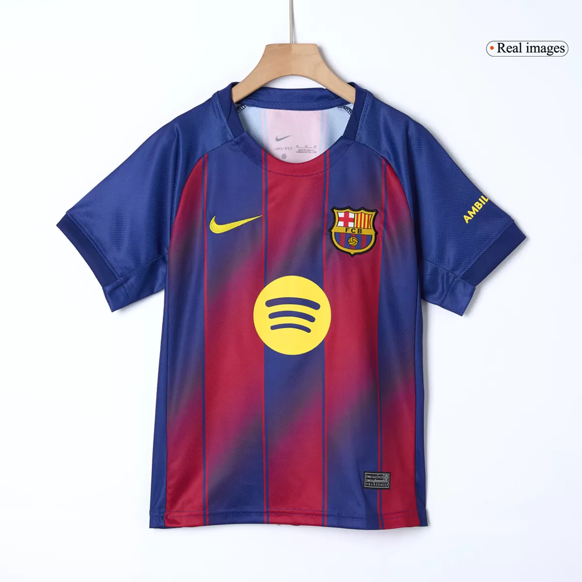 25-26 Barcelona Red Blue Home Soccer Full Kids Kit Jersey+Shorts+Socks - view 4