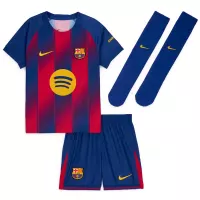 25-26 Barcelona Red Blue Home Soccer Full Kids Kit Jersey+Shorts+Socks - view 1