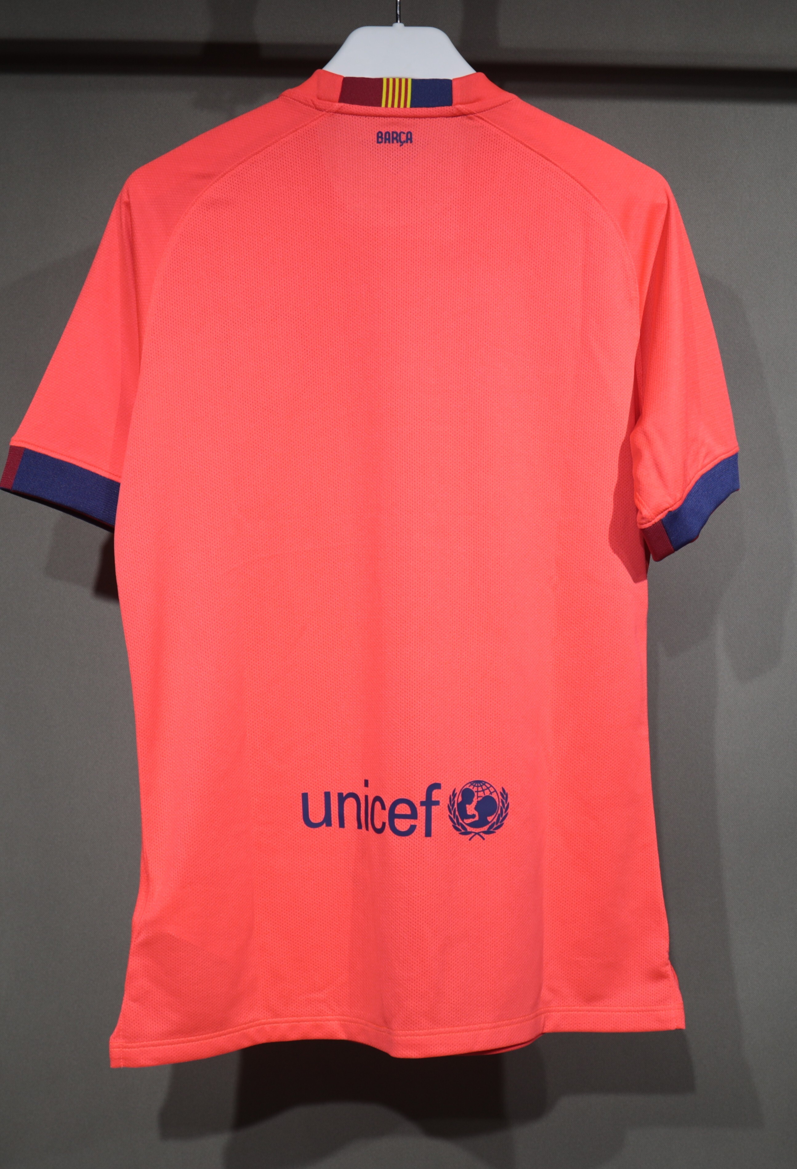 14-15 Barcelona Away Retro Jersey Player Version Pink - view 3
