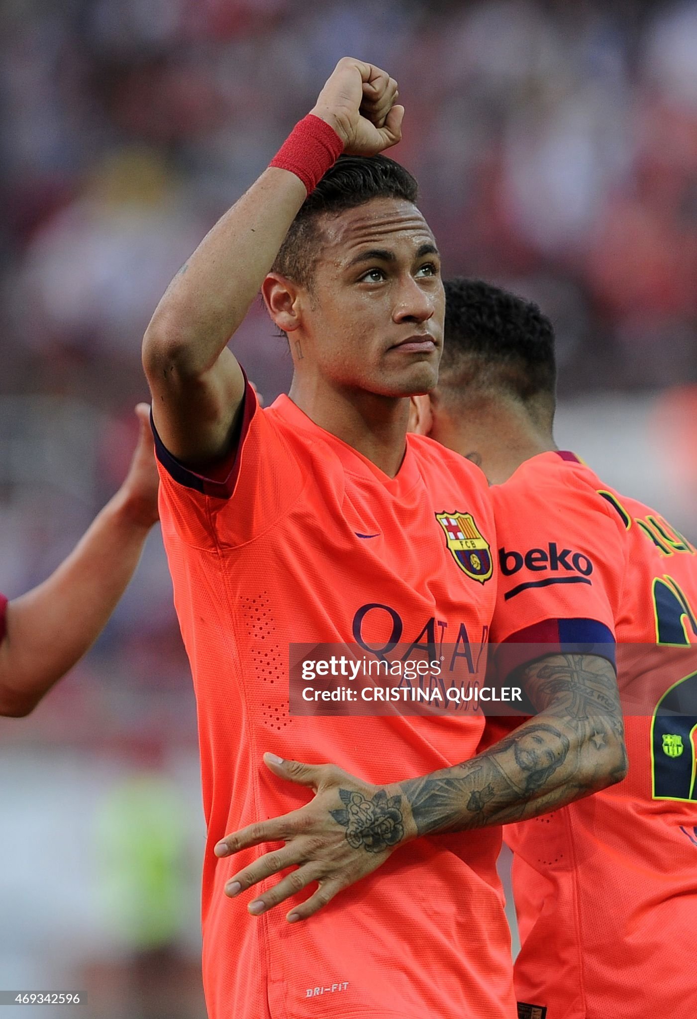 14-15 Barcelona Away Retro Jersey Player Version Pink - view 12