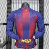 25-26 Barcelona Red Blue Home Soccer Jersey Long Sleeve - view 3