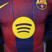 25-26 Barcelona Red Blue Home Soccer Jersey Long Sleeve - view 13