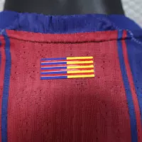25-26 Barcelona Red Blue Home Soccer Jersey Long Sleeve - view 4