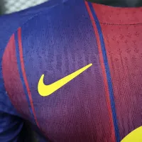 25-26 Barcelona Red Blue Home Soccer Jersey Long Sleeve - view 7