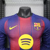 25-26 Barcelona Red Blue Home Soccer Jersey Long Sleeve - view 9