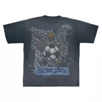 Travis Scott x FC Barcelona Washed Spray Logo T-Shirt 'Black' - view 1