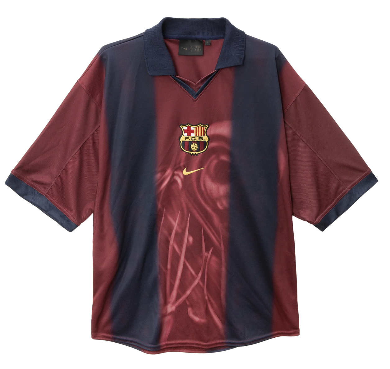 CJ X FC BARCELONA RETRO 2000/01 HOME SKELETON JERSEY - view 4