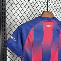 25-26 Barcelona Red Blue Home Soccer Kids Kit Jersey+Shorts - view 3