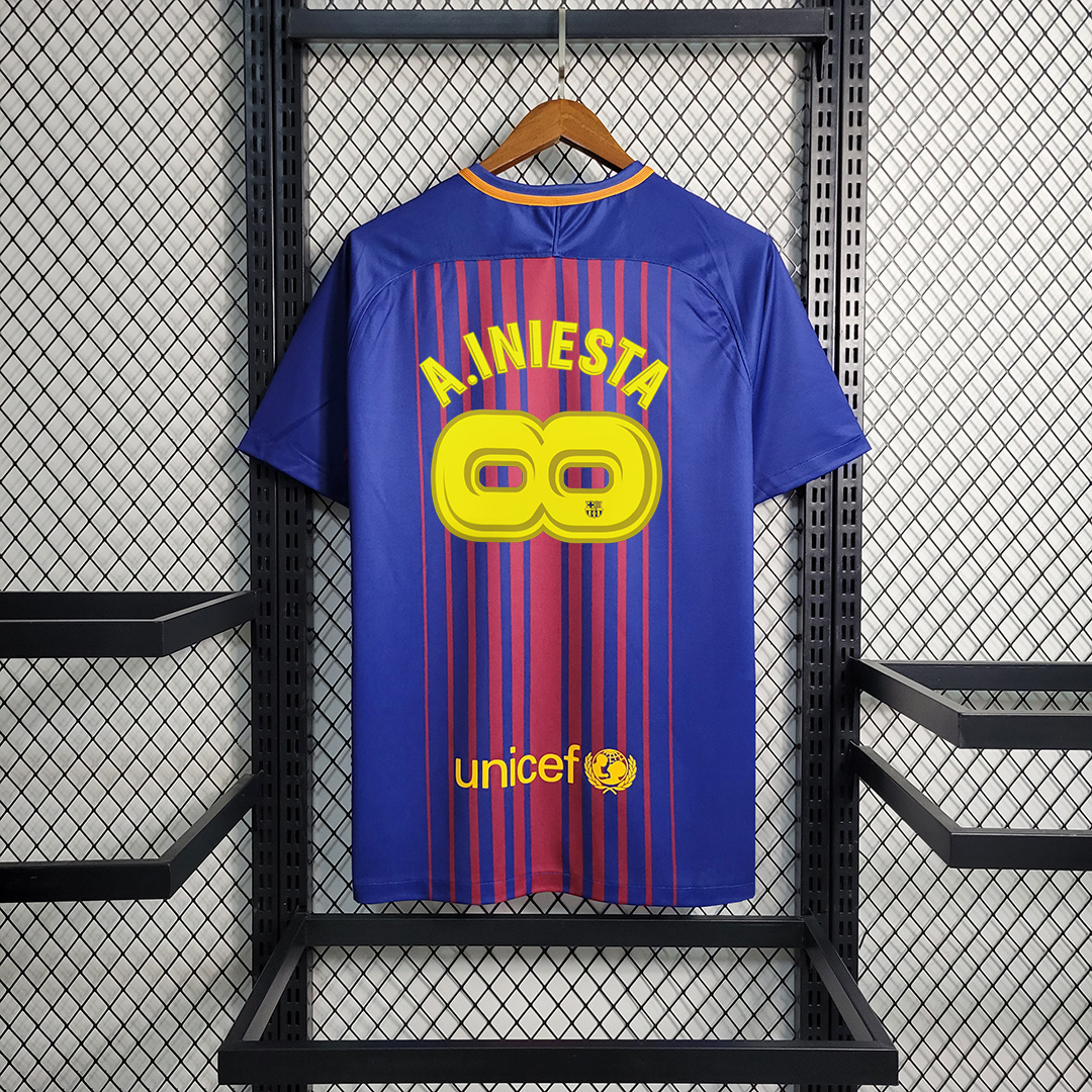 17-18 Barcelona Home Retro Football Jersey - view 6