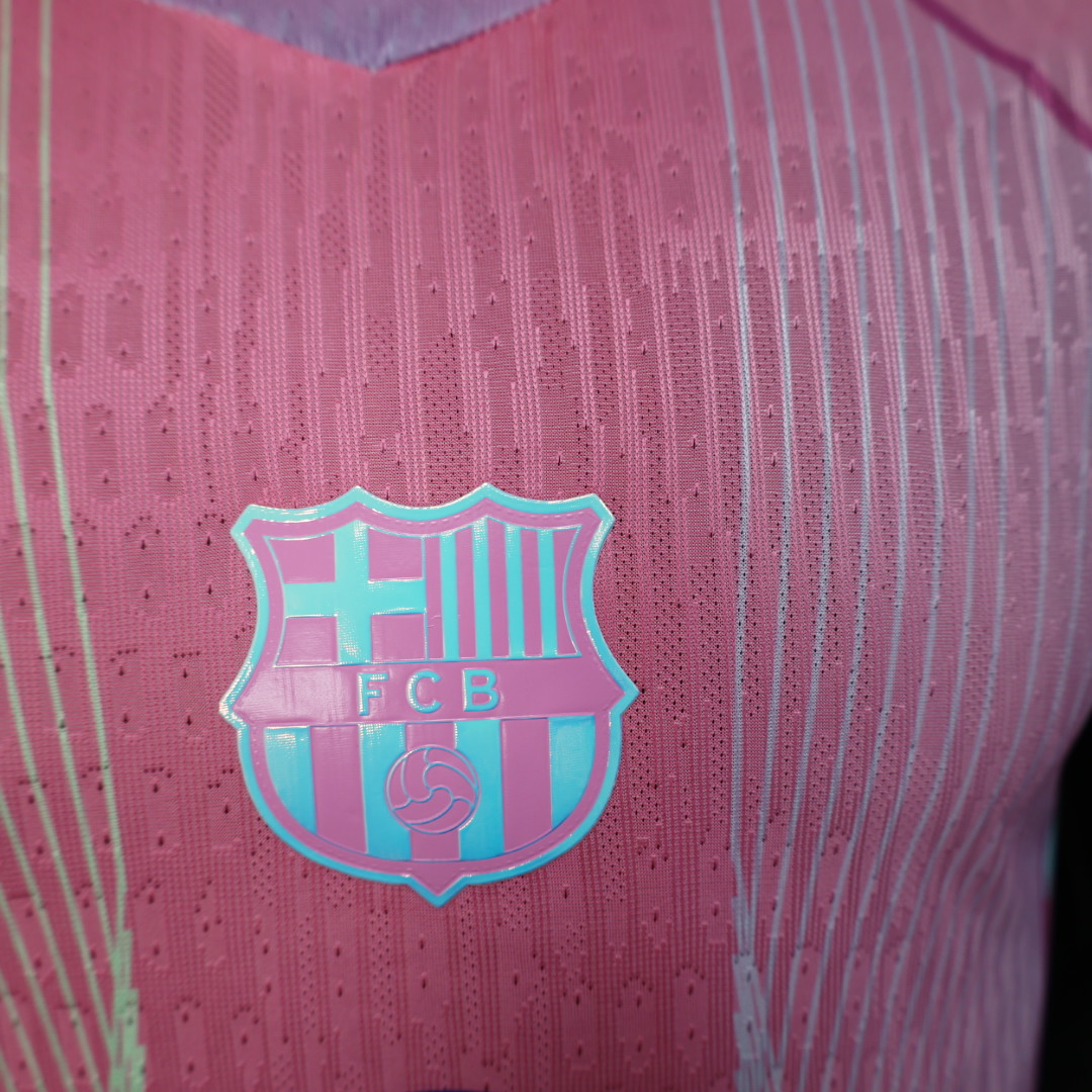 25-26 Barcelona Pink Special Edition Player Version Soccer Jersey - view 8
