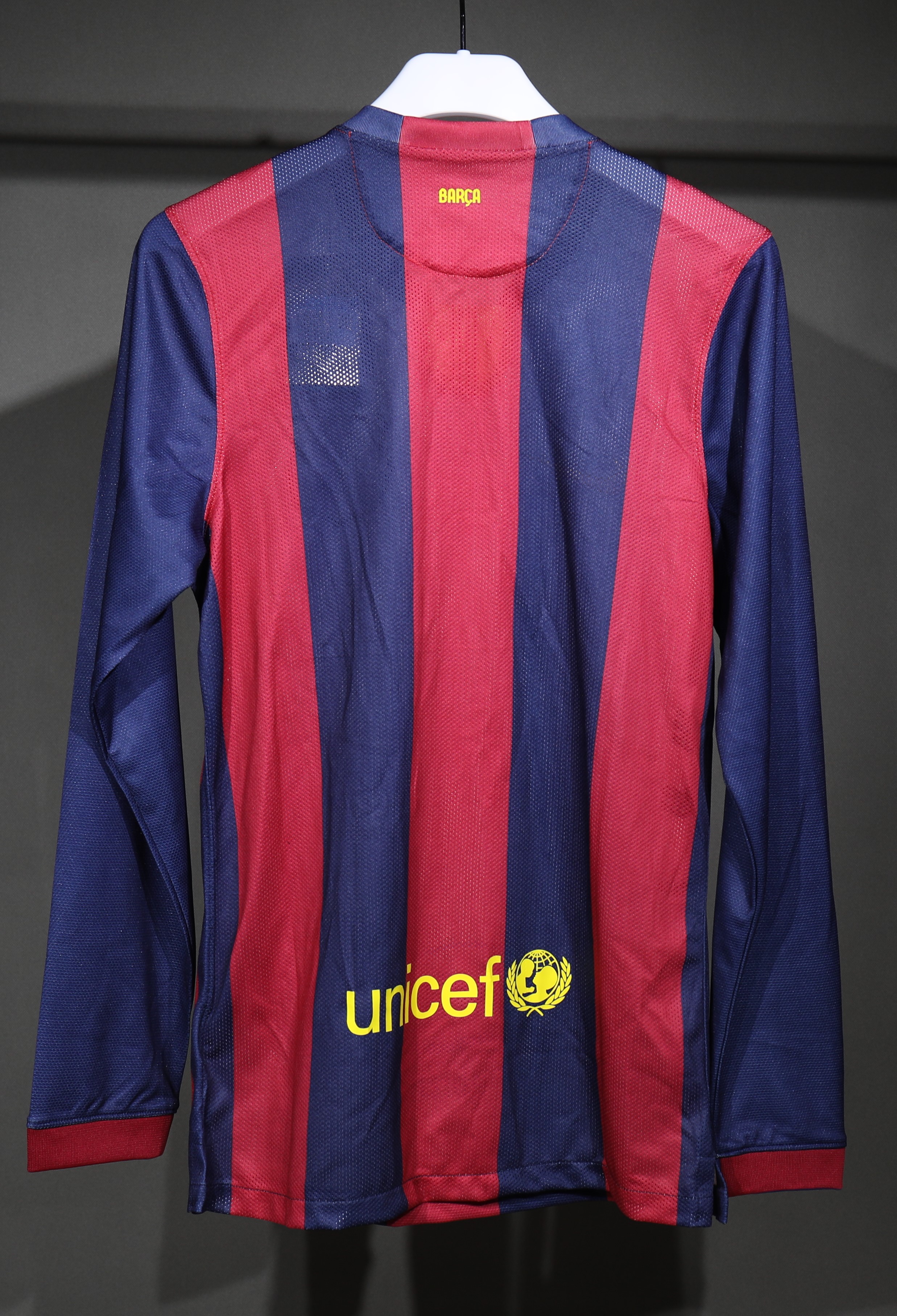 14-15 Barcelona Home Retro Jersey Player Version Long Sleeve - view 3