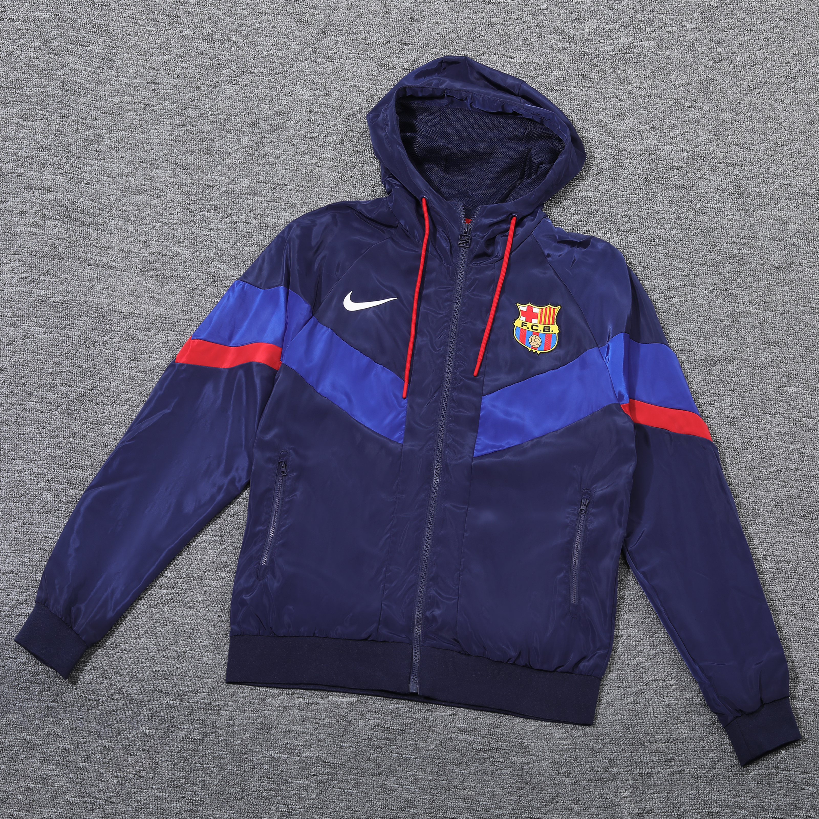 Barcelona Hoodie Sweatshirt Kit(Top+Pants) Red Black Jackets - view 20
