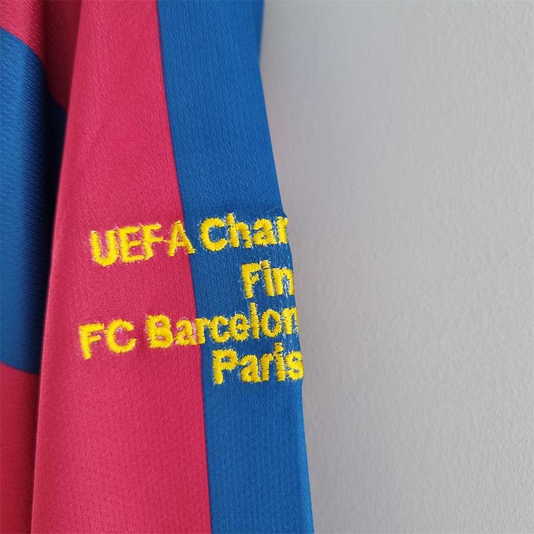 05-06 Barcelona Home Retro Jersey Long Sleeve - view 8