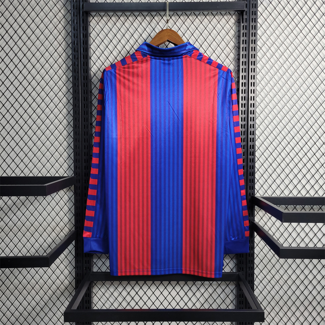 91-92 Barcelona Home Retro Jersey Long Sleeve - view 3