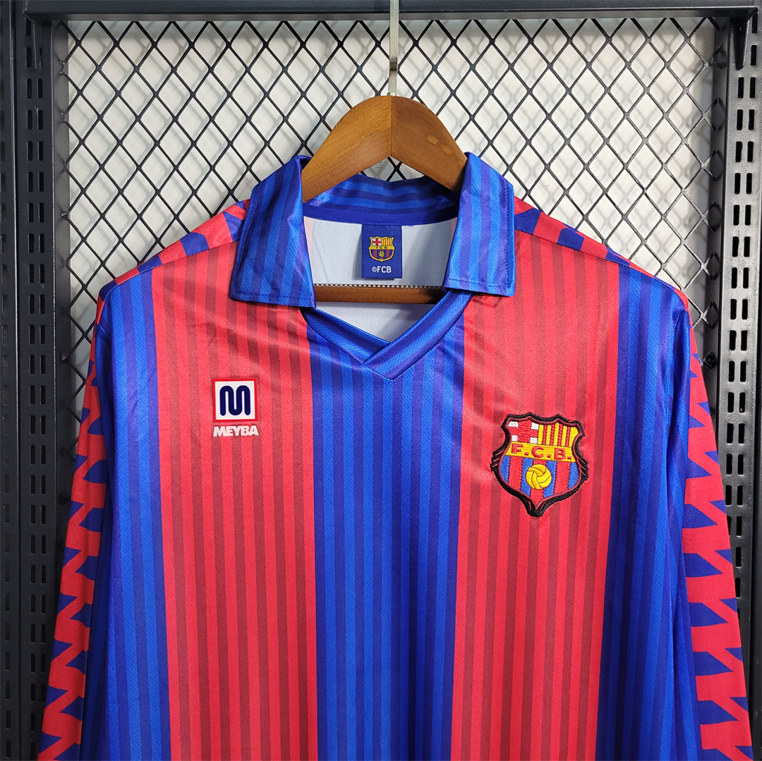 91-92 Barcelona Home Retro Jersey Long Sleeve - view 8