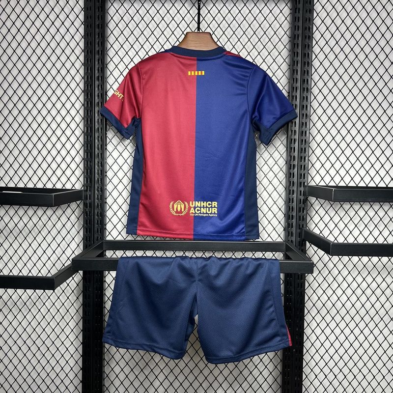 24-25 Barcelona Home Kids Kit Soccer Jersey+Shorts - view 6