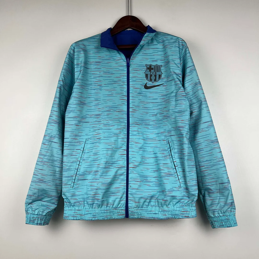 2023/2024 Barcelona Reversible Windbreaker Blue Soccer Jersey 1:1 Thai Quality - view 16