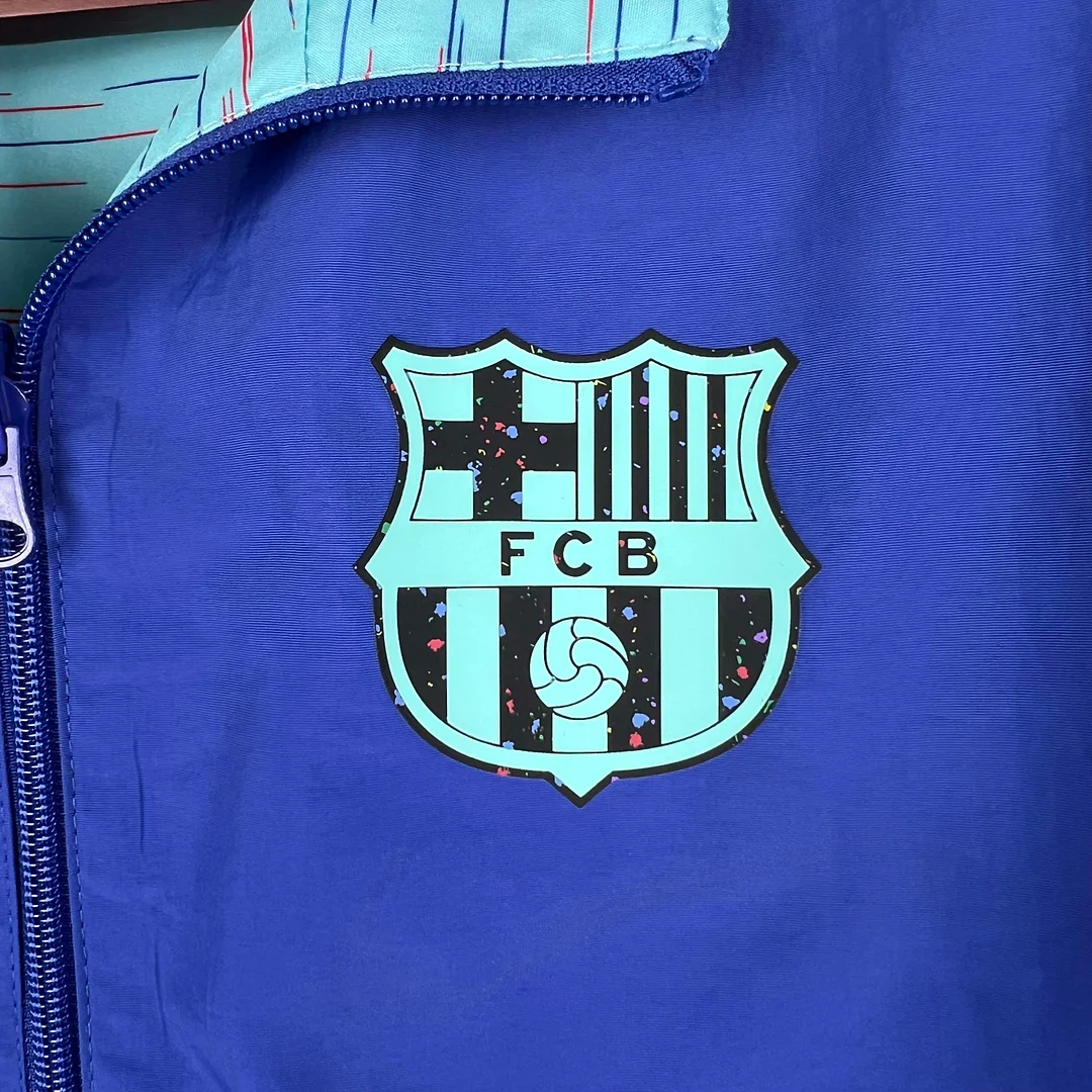 2023/2024 Barcelona Reversible Windbreaker Blue Soccer Jersey 1:1 Thai Quality - view 11