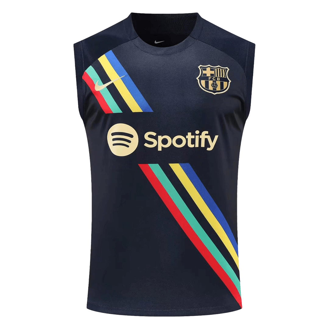 Barcelona Sleeveless Training Kit (Top+Shorts) Black 2022/23 - view 9