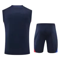Barcelona Sleeveless Training Kit (Top+Shorts) Black 2022/23 - view 5