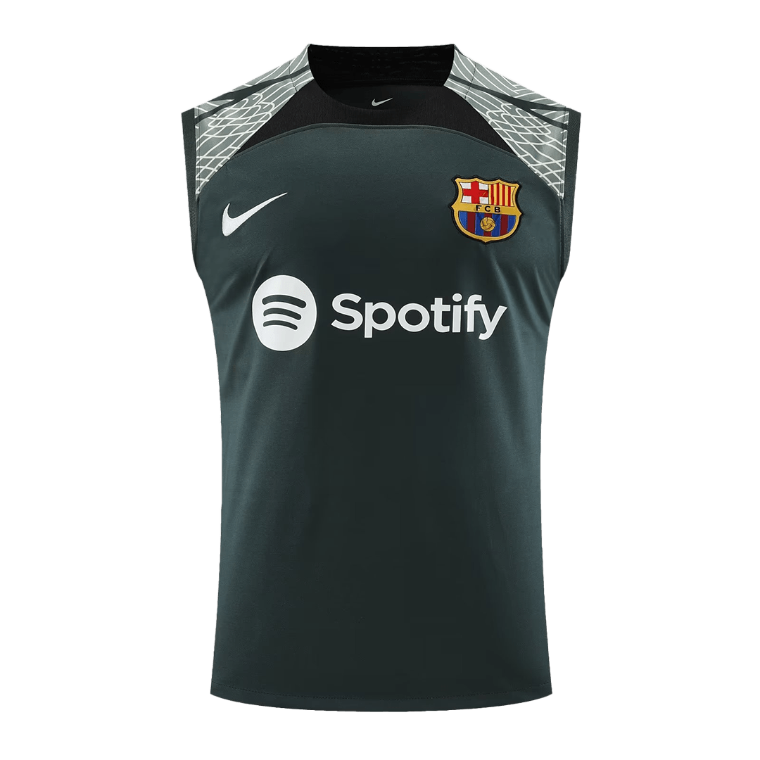 Barcelona Sleeveless Training Kit (Top+Shorts) Black 2023/24 - view 10