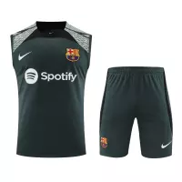 Barcelona Sleeveless Training Kit (Top+Shorts) Black 2023/24 - view 5