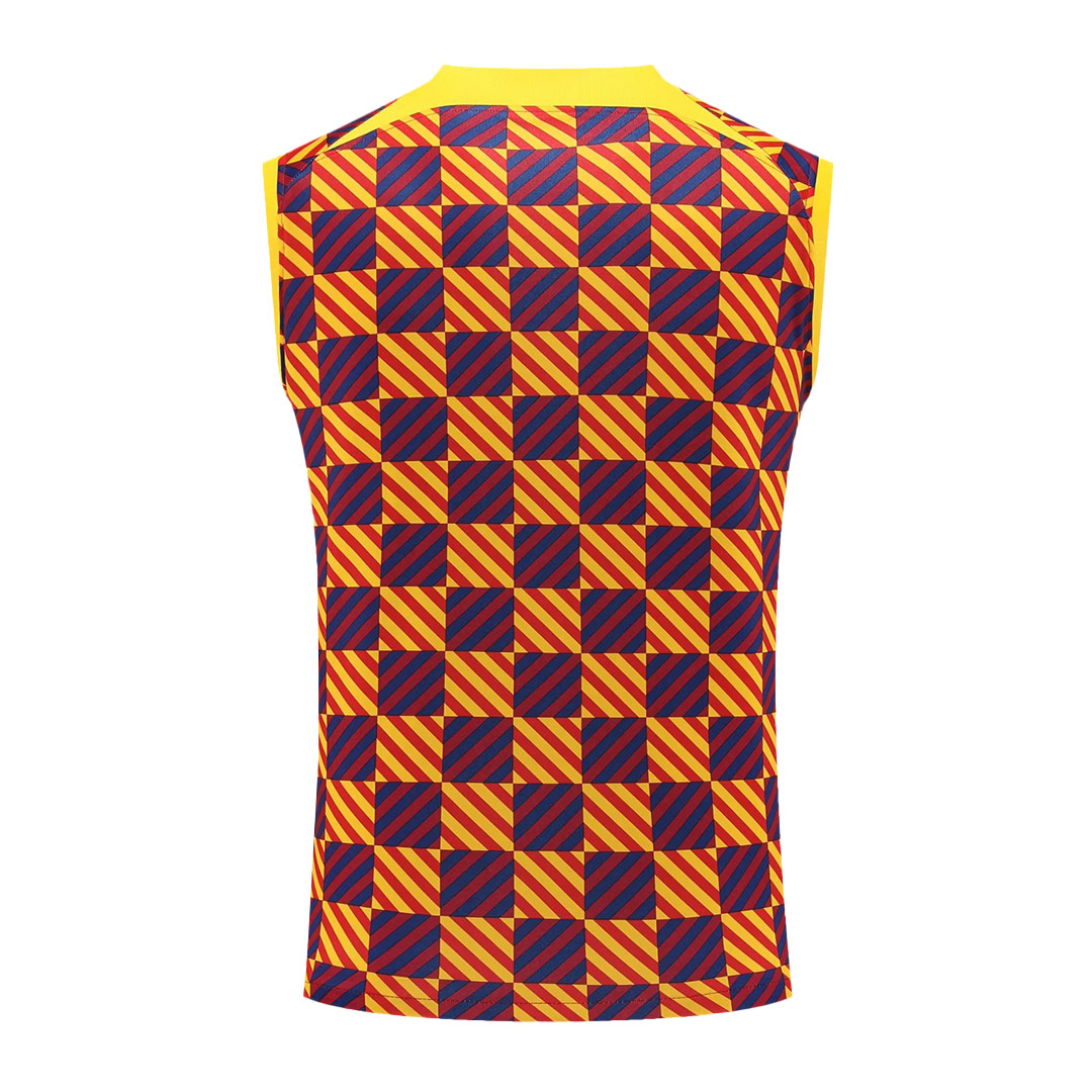 Barcelona Sleeveless Training Kit (Top+Shorts) Yellow 2023/24 - view 3