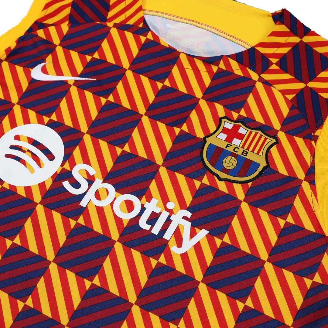 Barcelona Sleeveless Training Kit (Top+Shorts) Yellow 2023/24 - view 8