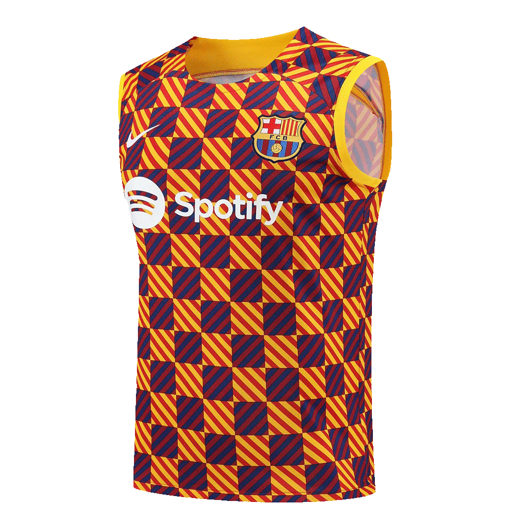 Barcelona Sleeveless Training Kit (Top+Shorts) Yellow 2023/24 - view 9