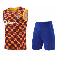 Barcelona Sleeveless Training Kit (Top+Shorts) Yellow 2023/24 - view 7