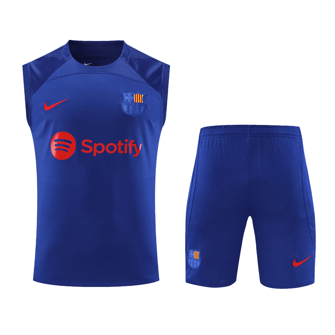 Barcelona Sleeveless Training Kit (Top+Shorts) Purple 2023/24 - view 10