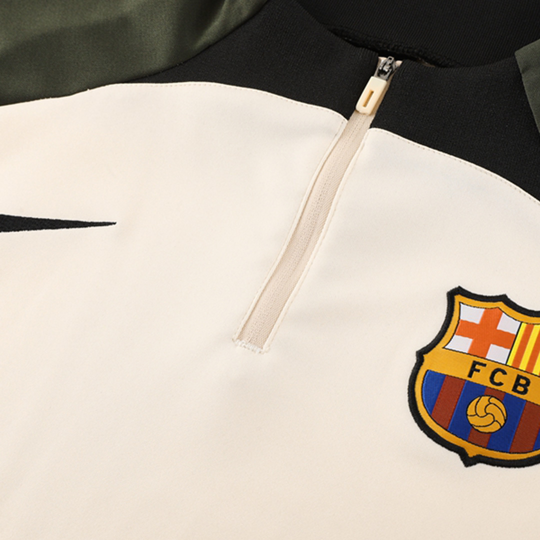 Barcelona Zipper Sweatshirt Kit(Top+Pants) White 2023/24 - view 19