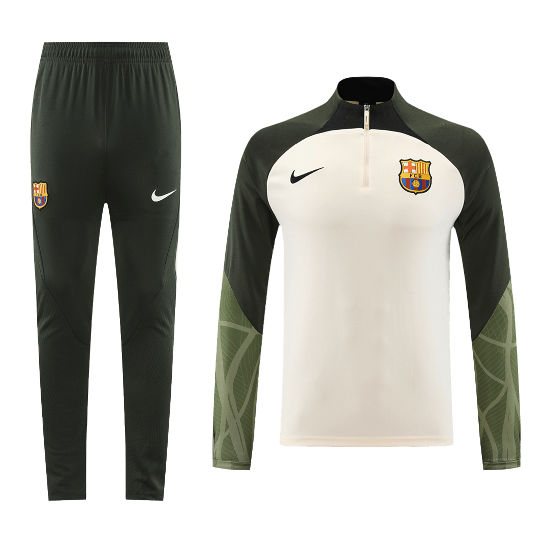 Barcelona Zipper Sweatshirt Kit(Top+Pants) White 2023/24 - view 10
