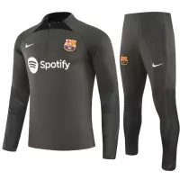 Kids Barcelona Zipper Sweatshirt Kit(Top+Pants) Green 2023/24 - view 1