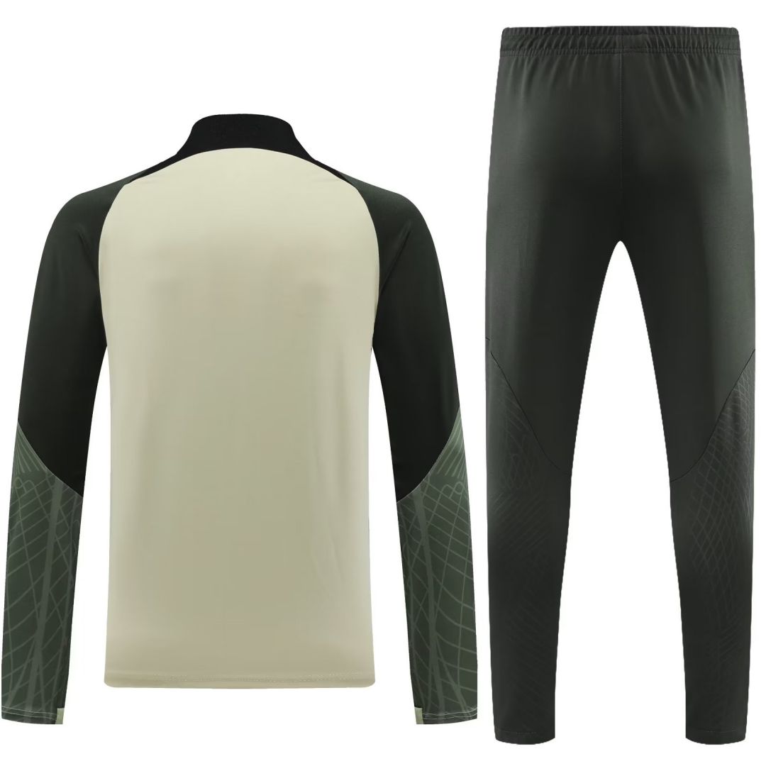 Barcelona Zipper Sweatshirt Kit(Top+Pants) Green 2023/24 - view 3